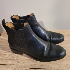Madewell Black Leather Chelsea Boots SZ 7.5